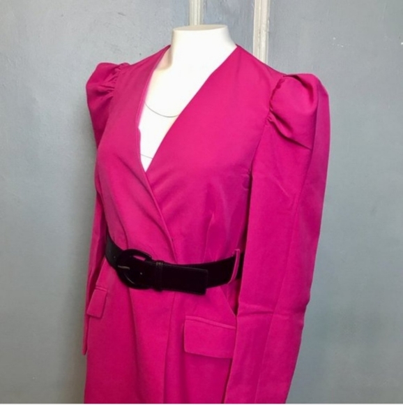 NWTs zara puff shoulder frock coat sz. M - Picture 5 of 5